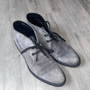 Donald J. Pliner Grey Suede Chukka Boots 9.5 Made In Italy